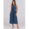imageANRABESS Womens Summer Casual Sleeveless Midi Sundress Patchwork Knit High Neck Tank Top Racerback Flowy Dresses PocketsBlue