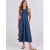 imageANRABESS Womens Summer Casual Sleeveless Midi Sundress Patchwork Knit High Neck Tank Top Racerback Flowy Dresses PocketsBlue