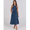 imageANRABESS Womens Summer Casual Sleeveless Midi Sundress Patchwork Knit High Neck Tank Top Racerback Flowy Dresses PocketsBlue