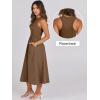 imageANRABESS Womens Summer Casual Sleeveless Midi Sundress Patchwork Knit High Neck Tank Top Racerback Flowy Dresses PocketsBrown