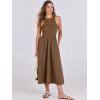 imageANRABESS Womens Summer Casual Sleeveless Midi Sundress Patchwork Knit High Neck Tank Top Racerback Flowy Dresses PocketsBrown