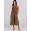 imageANRABESS Womens Summer Casual Sleeveless Midi Sundress Patchwork Knit High Neck Tank Top Racerback Flowy Dresses PocketsBrown