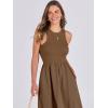 imageANRABESS Womens Summer Casual Sleeveless Midi Sundress Patchwork Knit High Neck Tank Top Racerback Flowy Dresses PocketsBrown