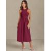 imageANRABESS Womens Summer Casual Sleeveless Midi Sundress Patchwork Knit High Neck Tank Top Racerback Flowy Dresses PocketsBurgundy