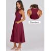 imageANRABESS Womens Summer Casual Sleeveless Midi Sundress Patchwork Knit High Neck Tank Top Racerback Flowy Dresses PocketsBurgundy