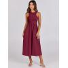 imageANRABESS Womens Summer Casual Sleeveless Midi Sundress Patchwork Knit High Neck Tank Top Racerback Flowy Dresses PocketsBurgundy