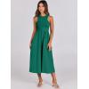 imageANRABESS Womens Summer Casual Sleeveless Midi Sundress Patchwork Knit High Neck Tank Top Racerback Flowy Dresses PocketsDark Green