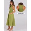 imageANRABESS Womens Summer Casual Sleeveless Midi Sundress Patchwork Knit High Neck Tank Top Racerback Flowy Dresses PocketsGreen
