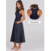imageANRABESS Womens Summer Casual Sleeveless Midi Sundress Patchwork Knit High Neck Tank Top Racerback Flowy Dresses PocketsNavy Blue