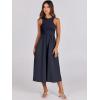 imageANRABESS Womens Summer Casual Sleeveless Midi Sundress Patchwork Knit High Neck Tank Top Racerback Flowy Dresses PocketsNavy Blue
