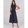 imageANRABESS Womens Summer Casual Sleeveless Midi Sundress Patchwork Knit High Neck Tank Top Racerback Flowy Dresses PocketsNavy Blue