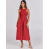 imageANRABESS Womens Summer Casual Sleeveless Midi Sundress Patchwork Knit High Neck Tank Top Racerback Flowy Dresses PocketsRed