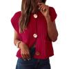 imageANRABESS Women Chunky Knit Sweater Vest Button Down Casual Sleeveless Cardigan with Pockets Spring Trendy Outfits 2025Red