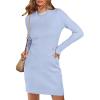 imageANRABESS Women Long Sleeve Casual Buttons Knit Bodycon Short Sweater Dress 2025 FallLight Blue