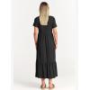 imageANRABESS Women Summer Casual Short Sleeve Crewneck Aline Swing Flowy Tiered Shirt Maxi Beach Long Dress 2025 Trendy OutfitsBlack