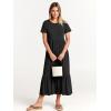 imageANRABESS Women Summer Casual Short Sleeve Crewneck Aline Swing Flowy Tiered Shirt Maxi Beach Long Dress 2025 Trendy OutfitsBlack