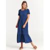 imageANRABESS Women Summer Casual Short Sleeve Crewneck Aline Swing Flowy Tiered Shirt Maxi Beach Long Dress 2025 Trendy OutfitsBlue