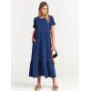 imageANRABESS Women Summer Casual Short Sleeve Crewneck Aline Swing Flowy Tiered Shirt Maxi Beach Long Dress 2025 Trendy OutfitsBlue