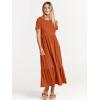imageANRABESS Women Summer Casual Short Sleeve Crewneck Aline Swing Flowy Tiered Shirt Maxi Beach Long Dress 2025 Trendy OutfitsBrick Red