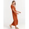 imageANRABESS Women Summer Casual Short Sleeve Crewneck Aline Swing Flowy Tiered Shirt Maxi Beach Long Dress 2025 Trendy OutfitsBrick Red