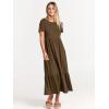 imageANRABESS Women Summer Casual Short Sleeve Crewneck Aline Swing Flowy Tiered Shirt Maxi Beach Long Dress 2025 Trendy OutfitsCoffee