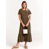 imageANRABESS Women Summer Casual Short Sleeve Crewneck Aline Swing Flowy Tiered Shirt Maxi Beach Long Dress 2025 Trendy OutfitsCoffee