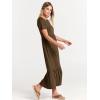 imageANRABESS Women Summer Casual Short Sleeve Crewneck Aline Swing Flowy Tiered Shirt Maxi Beach Long Dress 2025 Trendy OutfitsCoffee