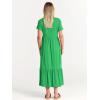 imageANRABESS Women Summer Casual Short Sleeve Crewneck Aline Swing Flowy Tiered Shirt Maxi Beach Long Dress 2025 Trendy OutfitsForest