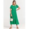 imageANRABESS Women Summer Casual Short Sleeve Crewneck Aline Swing Flowy Tiered Shirt Maxi Beach Long Dress 2025 Trendy OutfitsGrass