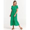 imageANRABESS Women Summer Casual Short Sleeve Crewneck Aline Swing Flowy Tiered Shirt Maxi Beach Long Dress 2025 Trendy OutfitsGrass