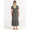 imageANRABESS Women Summer Casual Short Sleeve Crewneck Aline Swing Flowy Tiered Shirt Maxi Beach Long Dress 2025 Trendy OutfitsGray