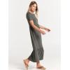 imageANRABESS Women Summer Casual Short Sleeve Crewneck Aline Swing Flowy Tiered Shirt Maxi Beach Long Dress 2025 Trendy OutfitsGray