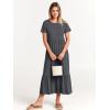 imageANRABESS Women Summer Casual Short Sleeve Crewneck Aline Swing Flowy Tiered Shirt Maxi Beach Long Dress 2025 Trendy OutfitsGray Blue
