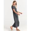 imageANRABESS Women Summer Casual Short Sleeve Crewneck Aline Swing Flowy Tiered Shirt Maxi Beach Long Dress 2025 Trendy OutfitsGray Blue