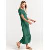 imageANRABESS Women Summer Casual Short Sleeve Crewneck Aline Swing Flowy Tiered Shirt Maxi Beach Long Dress 2025 Trendy OutfitsGreen