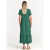 imageANRABESS Women Summer Casual Short Sleeve Crewneck Aline Swing Flowy Tiered Shirt Maxi Beach Long Dress 2025 Trendy OutfitsGreen