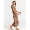 imageANRABESS Women Summer Casual Short Sleeve Crewneck Aline Swing Flowy Tiered Shirt Maxi Beach Long Dress 2025 Trendy OutfitsKhaki