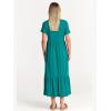 imageANRABESS Women Summer Casual Short Sleeve Crewneck Aline Swing Flowy Tiered Shirt Maxi Beach Long Dress 2025 Trendy OutfitsLake Green