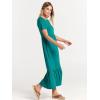 imageANRABESS Women Summer Casual Short Sleeve Crewneck Aline Swing Flowy Tiered Shirt Maxi Beach Long Dress 2025 Trendy OutfitsLake Green