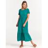 imageANRABESS Women Summer Casual Short Sleeve Crewneck Aline Swing Flowy Tiered Shirt Maxi Beach Long Dress 2025 Trendy OutfitsLake Green