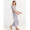 imageANRABESS Women Summer Casual Short Sleeve Crewneck Aline Swing Flowy Tiered Shirt Maxi Beach Long Dress 2025 Trendy OutfitsLight Gray