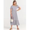 imageANRABESS Women Summer Casual Short Sleeve Crewneck Aline Swing Flowy Tiered Shirt Maxi Beach Long Dress 2025 Trendy OutfitsLight Gray