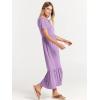 imageANRABESS Women Summer Casual Short Sleeve Crewneck Aline Swing Flowy Tiered Shirt Maxi Beach Long Dress 2025 Trendy OutfitsLilac