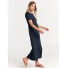 imageANRABESS Women Summer Casual Short Sleeve Crewneck Aline Swing Flowy Tiered Shirt Maxi Beach Long Dress 2025 Trendy OutfitsNavy Blue