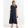 imageANRABESS Women Summer Casual Short Sleeve Crewneck Aline Swing Flowy Tiered Shirt Maxi Beach Long Dress 2025 Trendy OutfitsNavy Blue