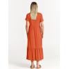 imageANRABESS Women Summer Casual Short Sleeve Crewneck Aline Swing Flowy Tiered Shirt Maxi Beach Long Dress 2025 Trendy OutfitsOrange
