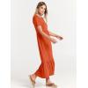 imageANRABESS Women Summer Casual Short Sleeve Crewneck Aline Swing Flowy Tiered Shirt Maxi Beach Long Dress 2025 Trendy OutfitsOrange