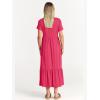 imageANRABESS Women Summer Casual Short Sleeve Crewneck Aline Swing Flowy Tiered Shirt Maxi Beach Long Dress 2025 Trendy OutfitsPeach