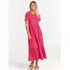 imageANRABESS Women Summer Casual Short Sleeve Crewneck Aline Swing Flowy Tiered Shirt Maxi Beach Long Dress 2025 Trendy OutfitsPeach
