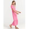 imageANRABESS Women Summer Casual Short Sleeve Crewneck Aline Swing Flowy Tiered Shirt Maxi Beach Long Dress 2025 Trendy OutfitsPink